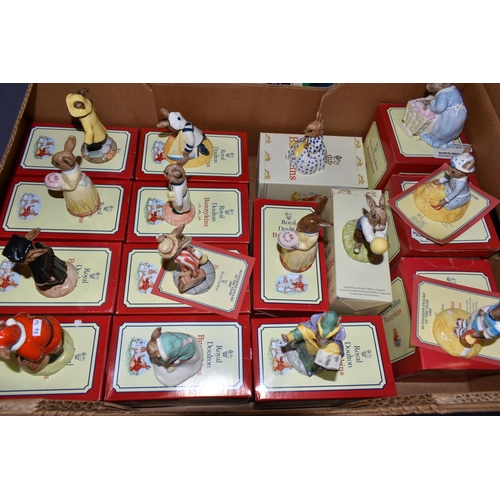 545 - A BOX AND LOOSE BOXED ROYAL DOULTON BUNNYKINS FIGURES, eighteen figures comprising Santa Bunnykins '... 