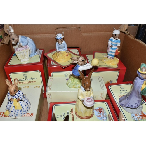 545 - A BOX AND LOOSE BOXED ROYAL DOULTON BUNNYKINS FIGURES, eighteen figures comprising Santa Bunnykins '... 