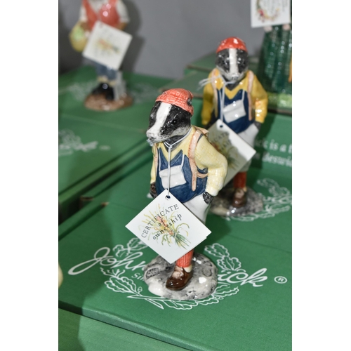 547 - ELEVEN BOXED BESWICK ENGLISH COUNTRY FOLK FIGURES, comprising two x Huntsman Fox ECF1, two x Fisherm... 