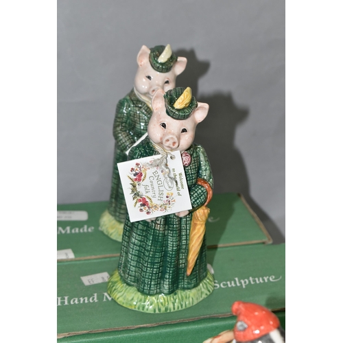 547 - ELEVEN BOXED BESWICK ENGLISH COUNTRY FOLK FIGURES, comprising two x Huntsman Fox ECF1, two x Fisherm... 