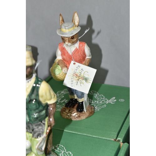 547 - ELEVEN BOXED BESWICK ENGLISH COUNTRY FOLK FIGURES, comprising two x Huntsman Fox ECF1, two x Fisherm... 