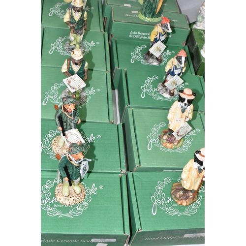 547 - ELEVEN BOXED BESWICK ENGLISH COUNTRY FOLK FIGURES, comprising two x Huntsman Fox ECF1, two x Fisherm... 