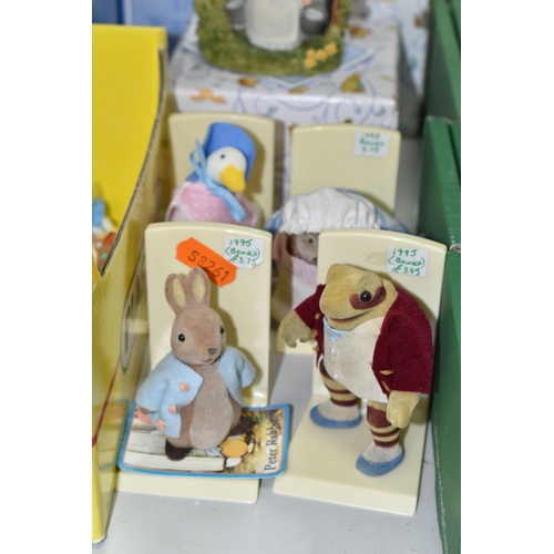 548 - A GROUP OF BEATRIX POTTER FIGURES, comprising ten boxed Border Fine Arts 'The World of Beatrix Potte... 