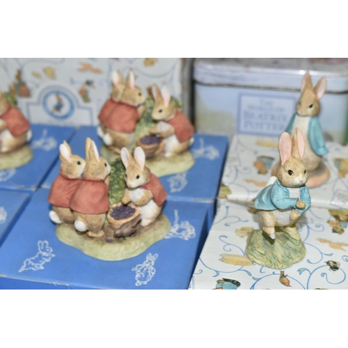 548 - A GROUP OF BEATRIX POTTER FIGURES, comprising ten boxed Border Fine Arts 'The World of Beatrix Potte... 