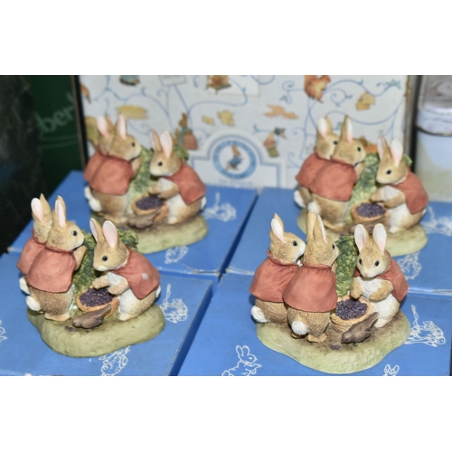 548 - A GROUP OF BEATRIX POTTER FIGURES, comprising ten boxed Border Fine Arts 'The World of Beatrix Potte... 