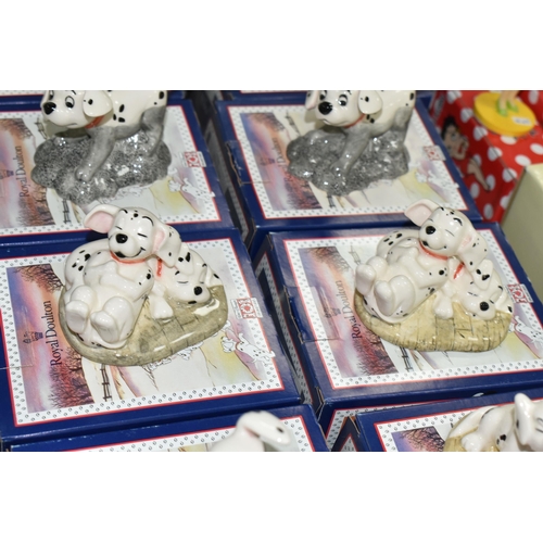 550 - TWELVE BOXED ROYAL DOULTON FIGURES/GROUPS FROM DISNEY'S 101 DALMATIANS, comprising Cruella De Vil DM... 