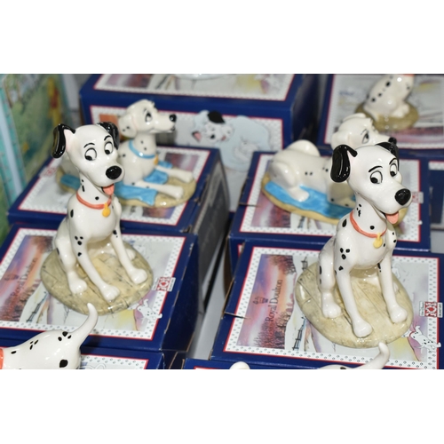 550 - TWELVE BOXED ROYAL DOULTON FIGURES/GROUPS FROM DISNEY'S 101 DALMATIANS, comprising Cruella De Vil DM... 