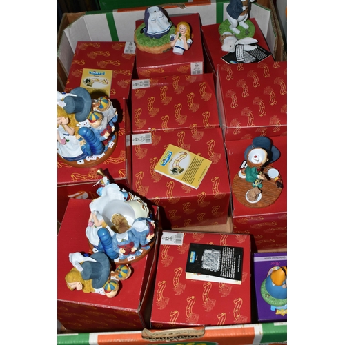 552 - THREE BOXES OF BOXED ALICE IN WONDERLAND THEMED FIGURES, to include two boxes of Colour Box sculptur... 