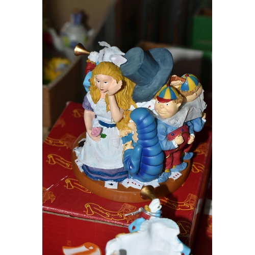 552 - THREE BOXES OF BOXED ALICE IN WONDERLAND THEMED FIGURES, to include two boxes of Colour Box sculptur... 