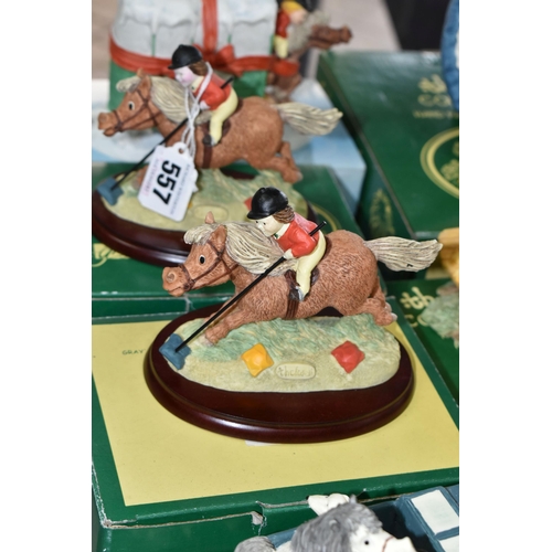 557 - NINETEEN BOXED GRAY'S THELWELL RESIN FIGURINES, comprising eight limited edition of 1250 pieces 'Cha... 