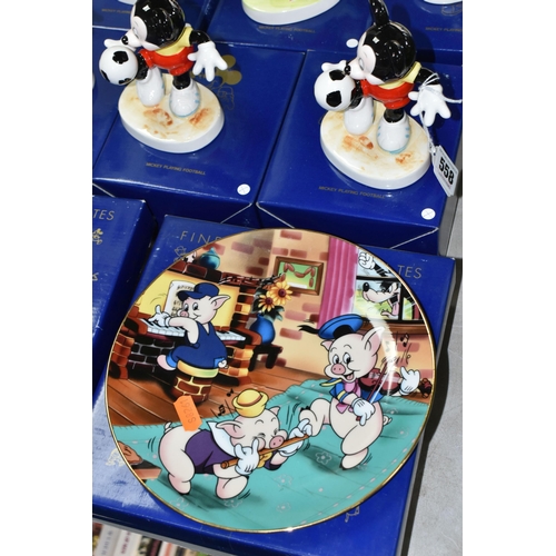 558 - SIXTEEN BOXED KENLEYS LTD. WALT DISNEY'S PORCELAIN FIGURES, comprising two 'Pinocchio Going To Schoo... 