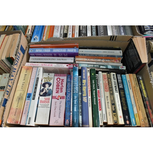 559 - SIX BOXES OF  BOOKS containing approximately 200 miscellaneous titles in hardback and paperback form... 