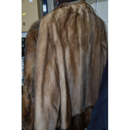 563 - THREE LADIES FUR COATS, comprising a Calman Links short fur jacket, a Jules Van-Hove Ltd. brown fur ... 