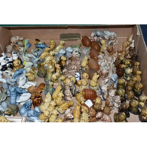 568 - TWO BOXES OF WADE WHIMSIES, to include a collection of nursery rhyme models from 1970-1971 and 1972-... 