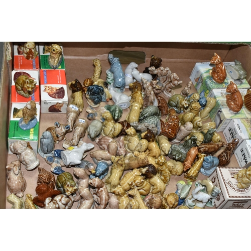 568 - TWO BOXES OF WADE WHIMSIES, to include a collection of nursery rhyme models from 1970-1971 and 1972-... 