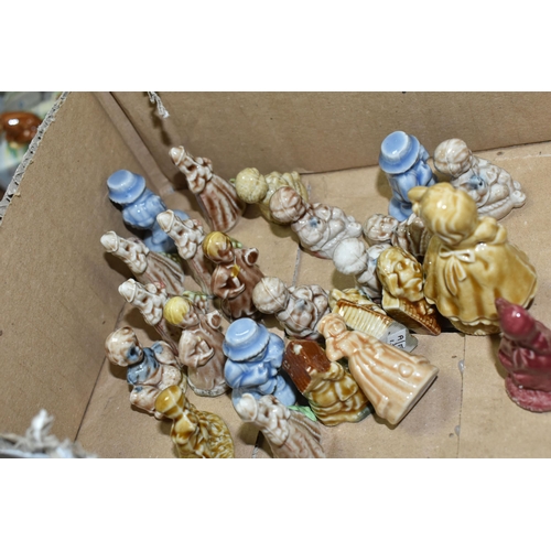 568 - TWO BOXES OF WADE WHIMSIES, to include a collection of nursery rhyme models from 1970-1971 and 1972-... 