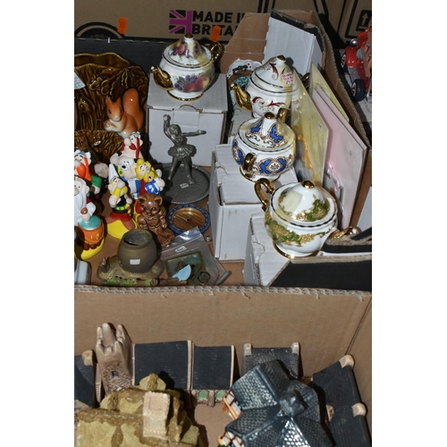 571 - SEVEN BOXES OF ASSORTED FIGURINES, to include Teddy In Transit bears, Sandringham bears, Cherished T... 