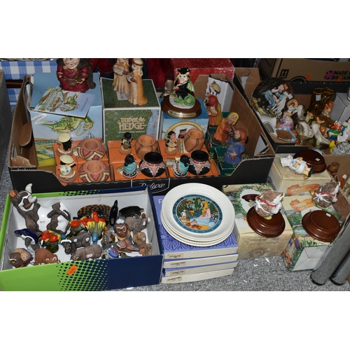 571 - SEVEN BOXES OF ASSORTED FIGURINES, to include Teddy In Transit bears, Sandringham bears, Cherished T... 