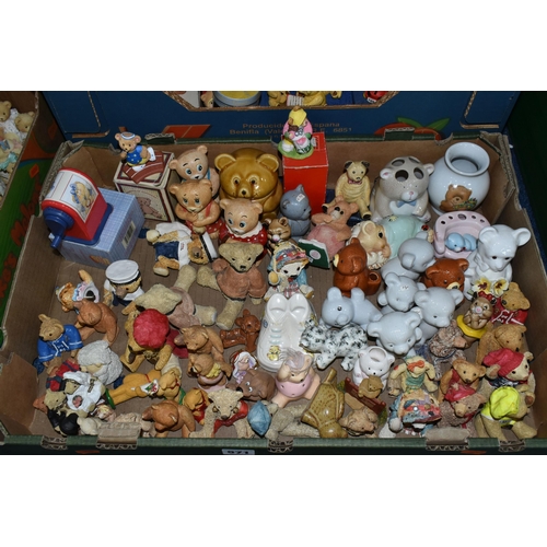 571 - SEVEN BOXES OF ASSORTED FIGURINES, to include Teddy In Transit bears, Sandringham bears, Cherished T... 