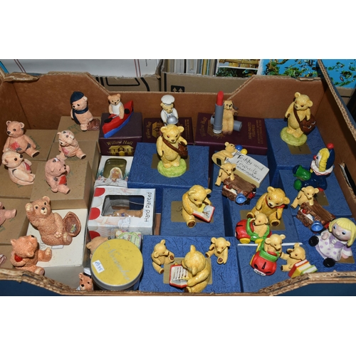 571 - SEVEN BOXES OF ASSORTED FIGURINES, to include Teddy In Transit bears, Sandringham bears, Cherished T... 