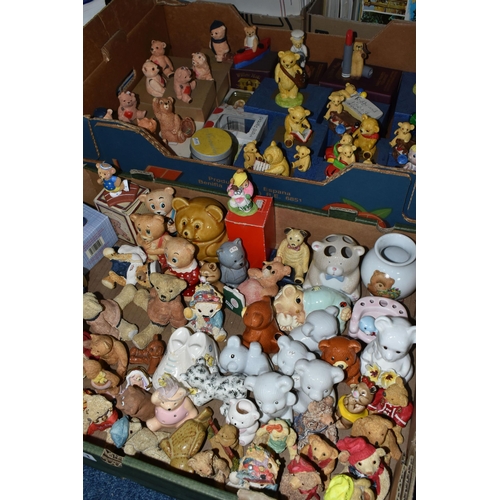 571 - SEVEN BOXES OF ASSORTED FIGURINES, to include Teddy In Transit bears, Sandringham bears, Cherished T... 