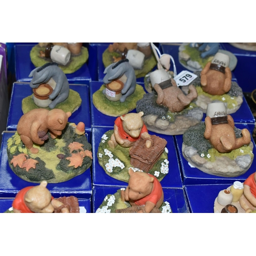 579 - WINNIE THE POOH ORNAMENTS ETC, TO INCLUDE TWENTY-TWO ARDEN SCULPTURES 'WINNIE THE POOH' ORNAMENTS, t... 