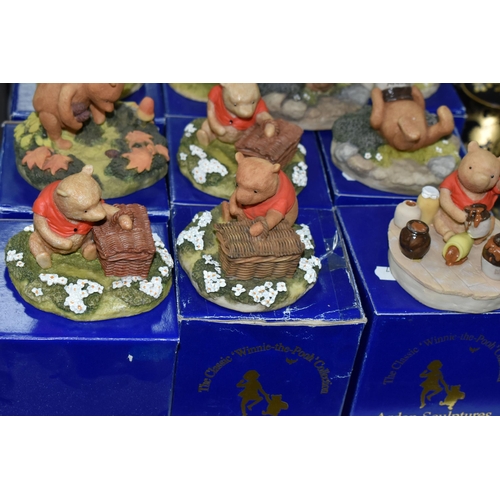 579 - WINNIE THE POOH ORNAMENTS ETC, TO INCLUDE TWENTY-TWO ARDEN SCULPTURES 'WINNIE THE POOH' ORNAMENTS, t... 