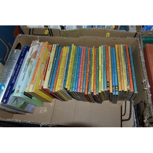 583 - SIX BOXES OF BOOKS, to include general knowledge, business and finance, 20th century fiction, Ladybi... 