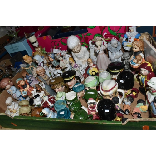 591 - FIVE BOXES OF ASSORTED ORNAMENTS, to include eighteen boxed Cloud Studio 'Children Of The world' fig... 