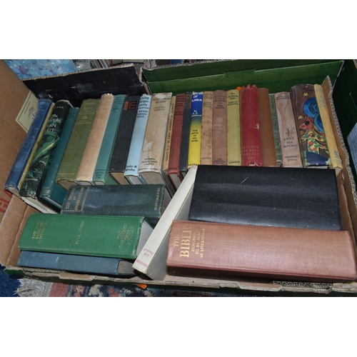 592 - SIX BOXES OF BOOKS containing approximately 150 miscellaneous titles in hardback and paperback forma... 