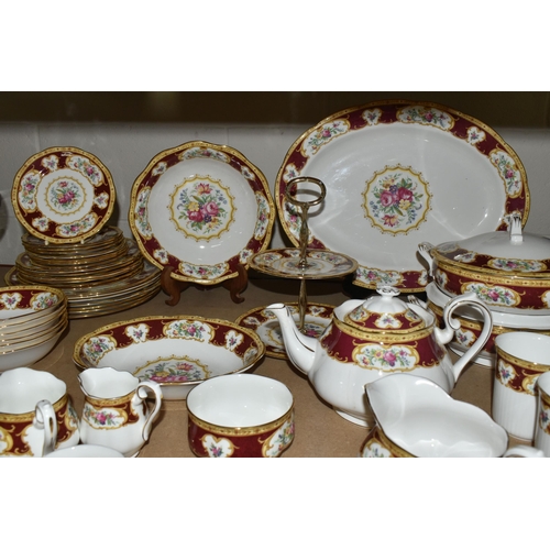 602 - A SEVENTY EIGHT PIECE ROYAL ALBERT 'LADY HAMILTON' DINNER SERVICE, comprising a meat plate, two ture... 