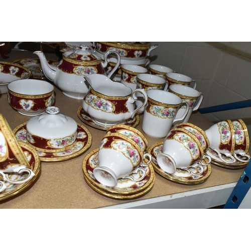 602 - A SEVENTY EIGHT PIECE ROYAL ALBERT 'LADY HAMILTON' DINNER SERVICE, comprising a meat plate, two ture... 