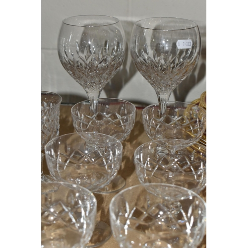 603 - A GROUP OF CUT CRYSTAL AND OTHER GLASS WARES, forty one pieces to include a pair of large quality wi... 