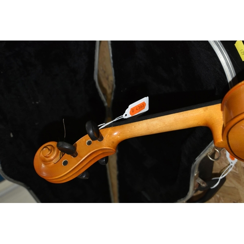 623 - ANDREAS ZELLER VIOLIN FOR STENTOR, 36 cm back, total length approximately 59cm, together with hard c... 