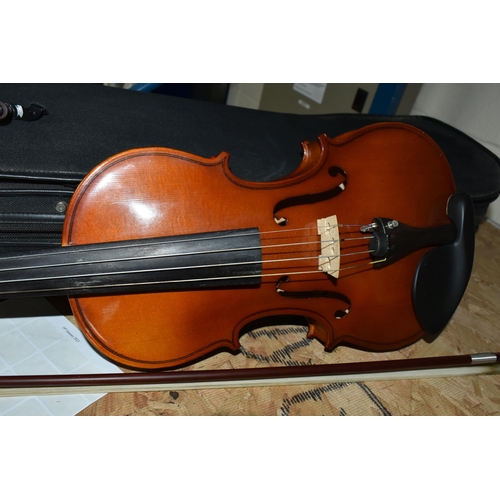 625 - A SELMER ARISTOCRAT VIOLIN, MODEL AR204, approximate length of back 36cm, total length approximately... 