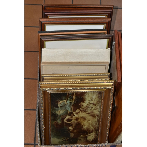 652 - A QUANTITY OF PICTURES, PRINTS AND SUNDRY ITEMS ETC, to include two crystoleums, an indistinctly sig... 