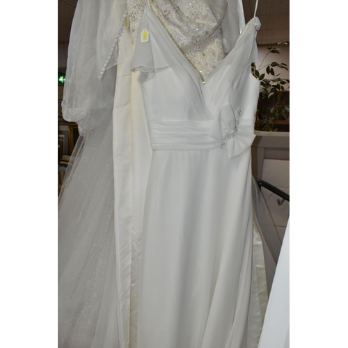 653 - A GROUP OF WEDDING DRESSES, retail stock clearance, assorted styles to include princess line, A line... 