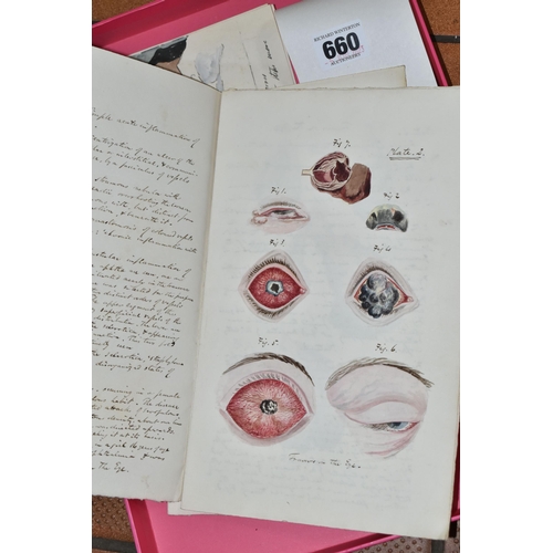 660 - 19TH CENTURY MEDICAL / OPTHALMIC WATERCOLOUR ILLUSTRATIONS AFTER BENJAMIN TRAVERS, the illustrations... 