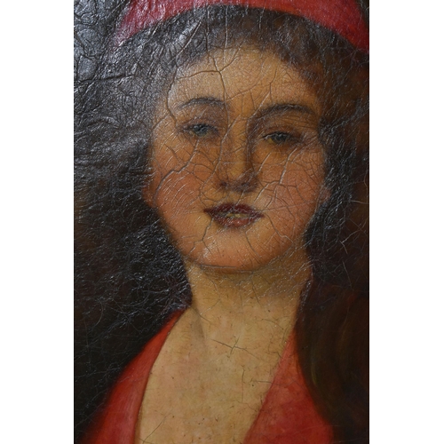 678 - HARLOWE (LATE 19TH / EARLY 20TH CENTURY) A HEAD AND SHOULDERS PORTRAIT OF A FEMALE FIGURE, she is we... 