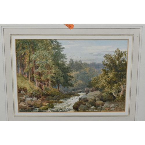 682 - JOHN HENRY MOLE (1814-1886) A PICTURESQUE RIVER LANDSCAPE, signed and dated 1885 bottom right, water... 