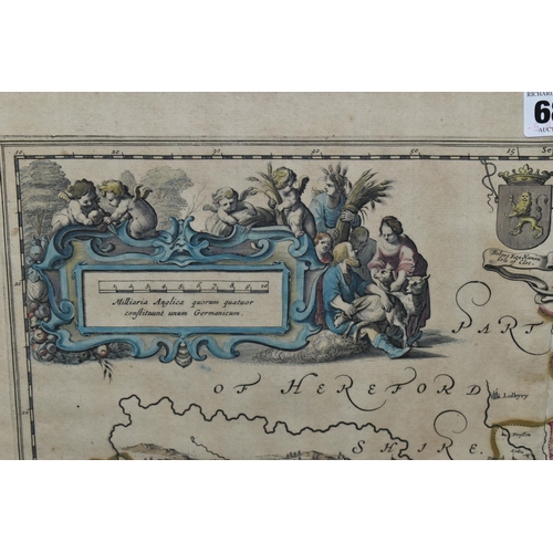 684 - GLOSTERSHIRE AND MONMOUTHSHIRE / GLOCESTRIA CUM MONVMETHENSI, a map after Gerald Valk & Pieter .S Sh... 