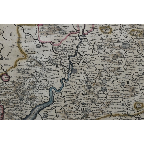 684 - GLOSTERSHIRE AND MONMOUTHSHIRE / GLOCESTRIA CUM MONVMETHENSI, a map after Gerald Valk & Pieter .S Sh... 