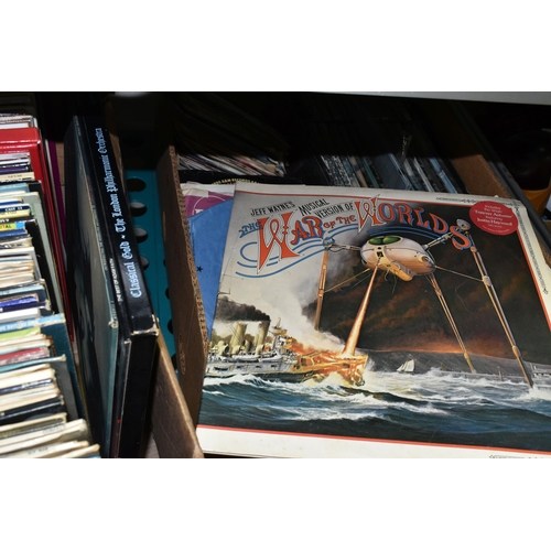 694 - TWO BOXES OF LP AND 45RPM RECORDS FROM 1960'S AND 1970'S, comprising over one hundred and fifty 45rp... 