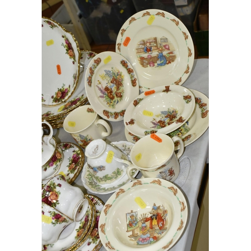 703 - A GROUP OF TEA, DINNER AND NURSERY WARES, comprising twenty eight pieces of Royal Albert Old Country... 