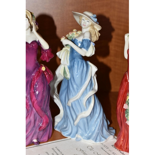 767 - FOUR ROYAL DOULTON 'MILLENNIUM FOUR SEASONS' FIGURINES, limited edition with certificate, all number... 