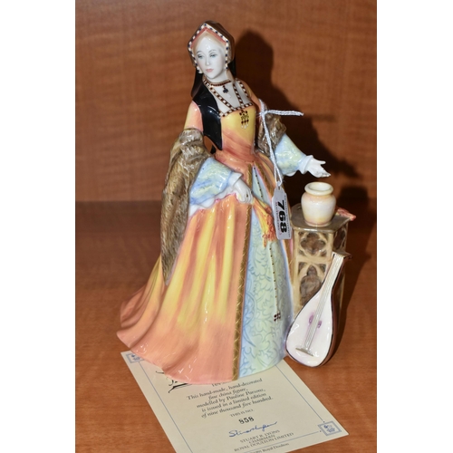 768 - A ROYAL DOULTON 'JANE SEYMOUR' FIGURINE, HN3349, limited edition, numbered 858/9500, with certificat... 