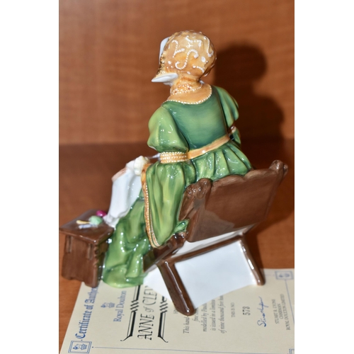 771 - A ROYAL DOULTON 'ANNE OF CLEEVES' FIGURINE, HN3356, limited edition, numbered 573/9500, with certifi... 