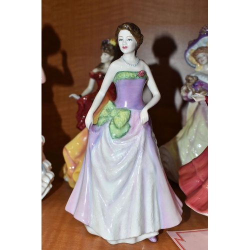 774 - SIX ROYAL DOULTON FIGURINES OF THE YEAR, comprising 1992 Mary HN3375 (glue residue to base, restorat... 