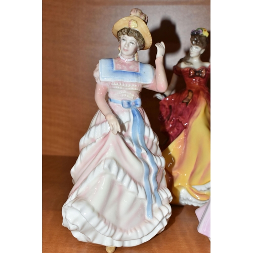 774 - SIX ROYAL DOULTON FIGURINES OF THE YEAR, comprising 1992 Mary HN3375 (glue residue to base, restorat... 