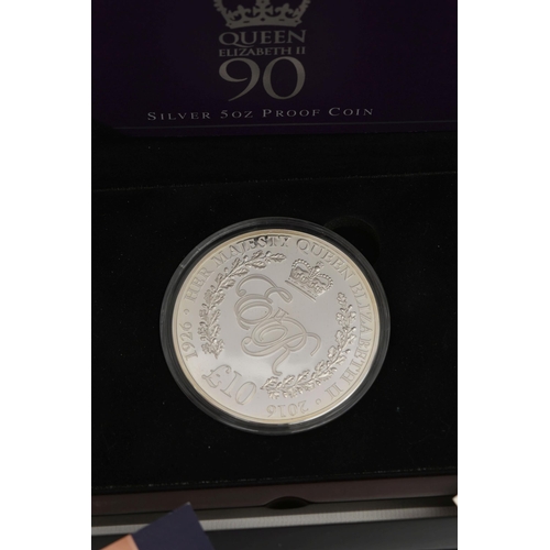 218 - A QUANTITY OF BOXED COINAGE, to include a 5 Ounce proof Ten Pounds coin I.O.M. 2019 Moon Landing 50t... 